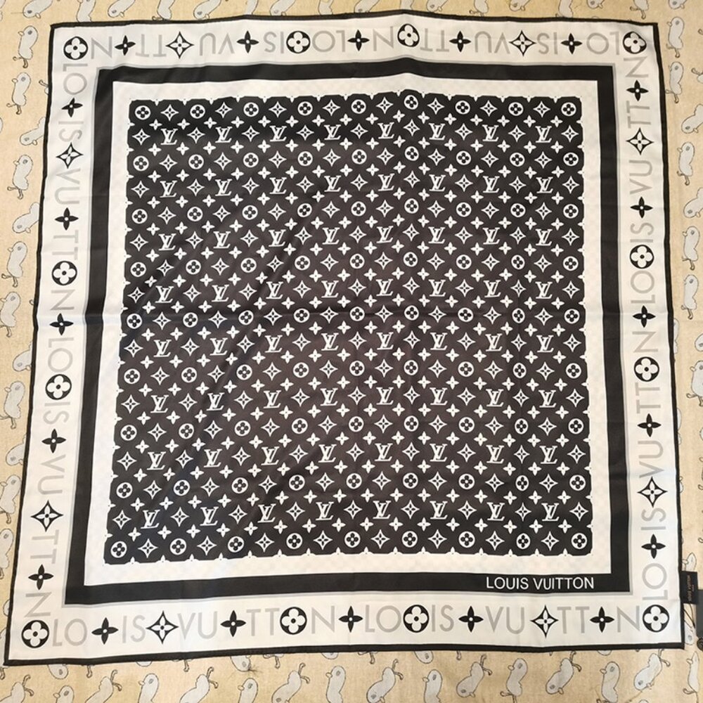 Louis Vuitton Square Silk Monogram Scarf